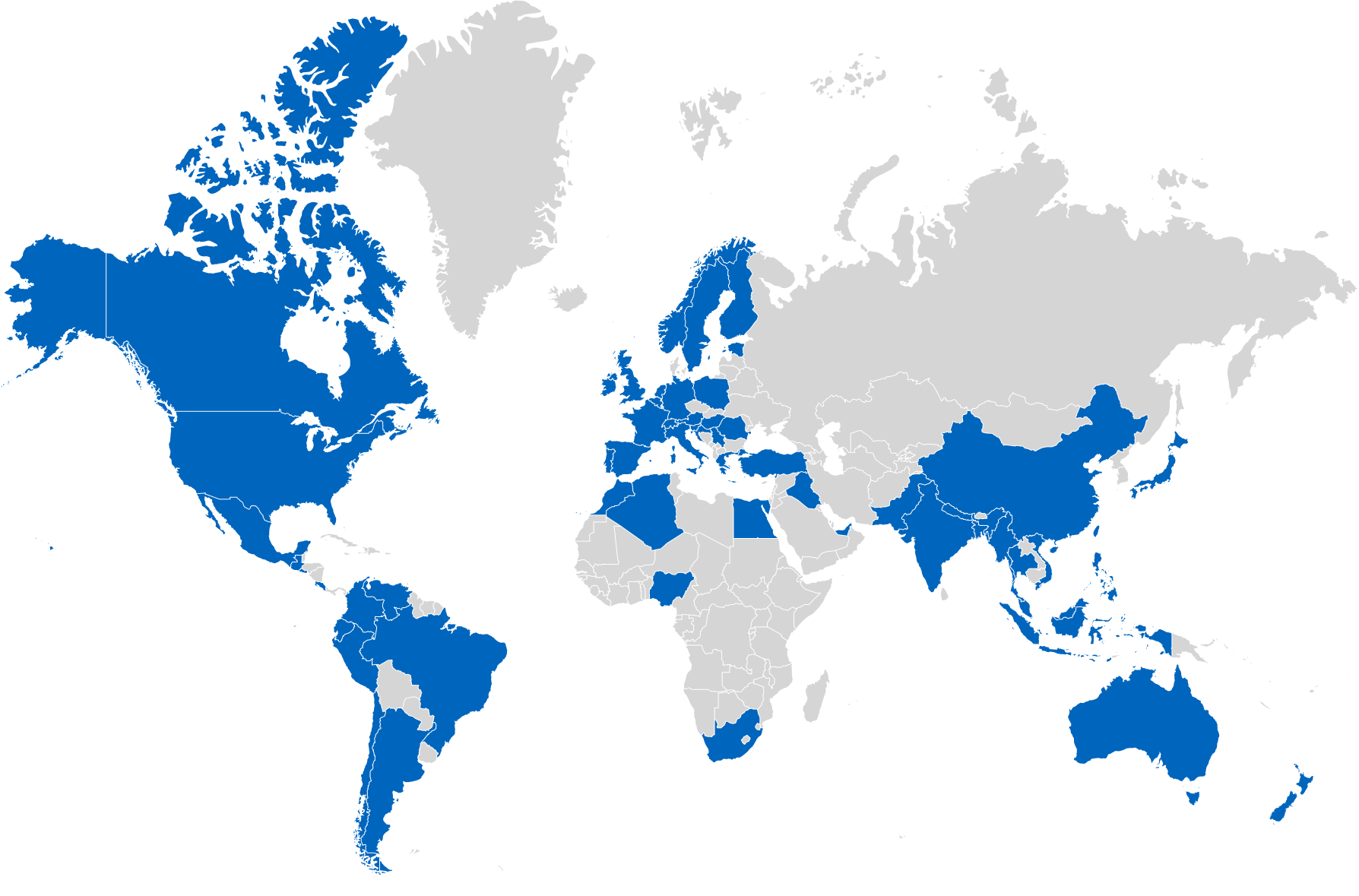 Global territories map