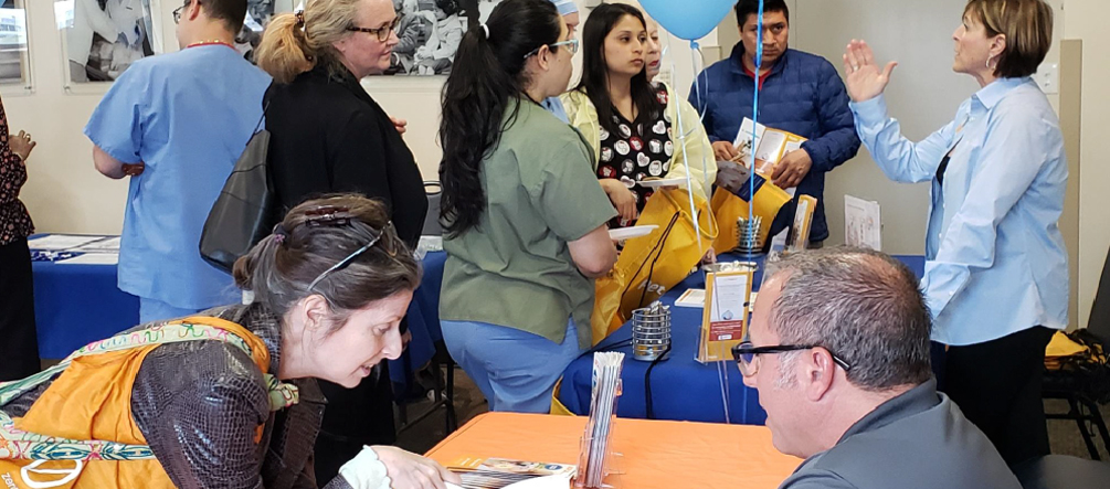 Attendees at the Animal Medical Center's Pet Insurance Fair