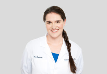 Dr. Caitlin Roswell of the Animal Medical Center in New York City