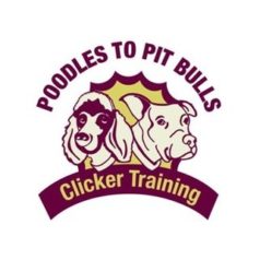 A logo for Poodles to Pit Bulls