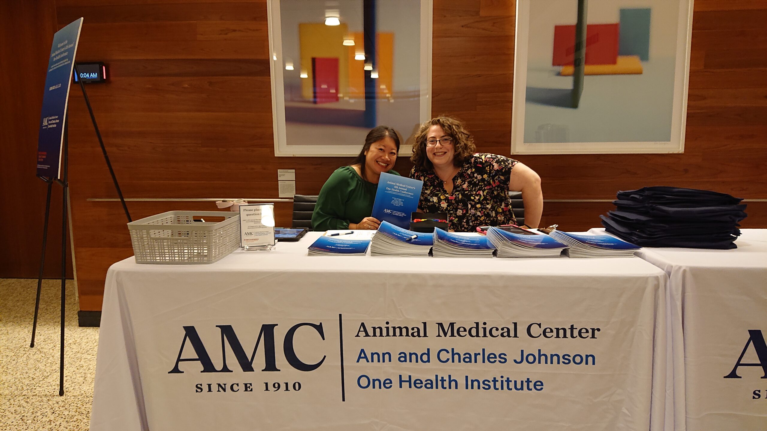 Check-in table at One Health Conference