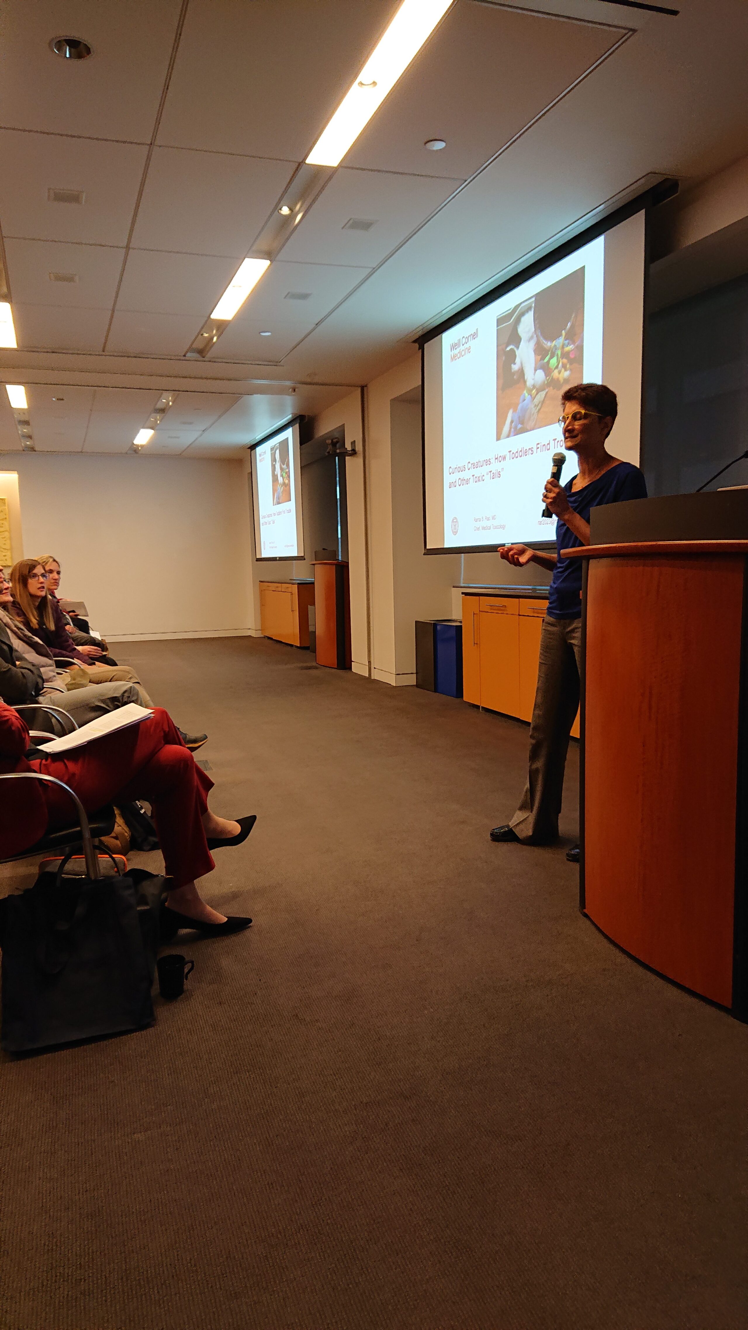 Dr. Rama Rao at the podium for keynote address on toxicities