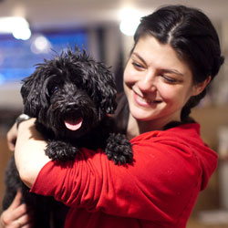 Annie Grossman with dog