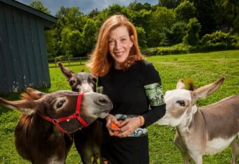 Susan Orlean with animals