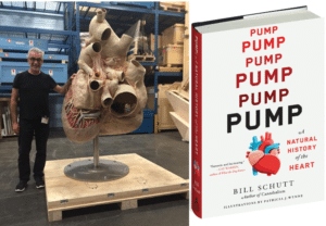 Bill Schutt with Whale Heart and cover of Pump