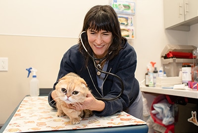 Dr. Brausa with AMC patient Banana