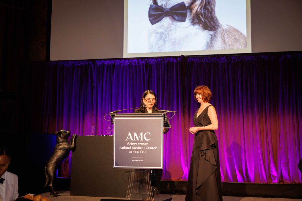 AMC Co-Board Chair Nicole Seligman with AMC President and CEO Helen M. Irving