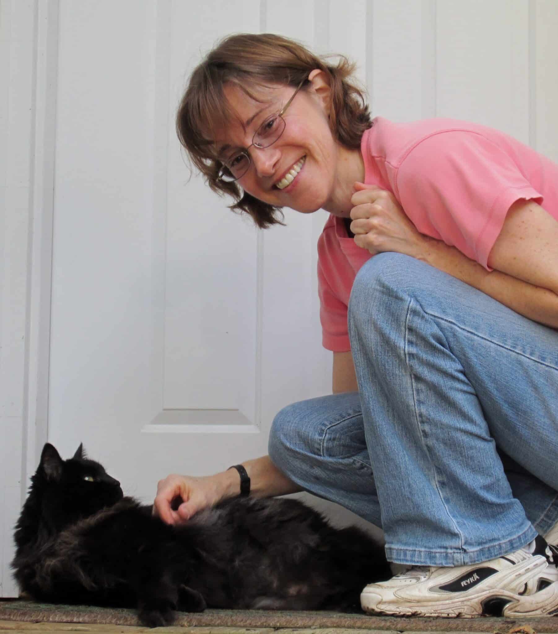 Dr. Pamela Perry with her cat Pip.