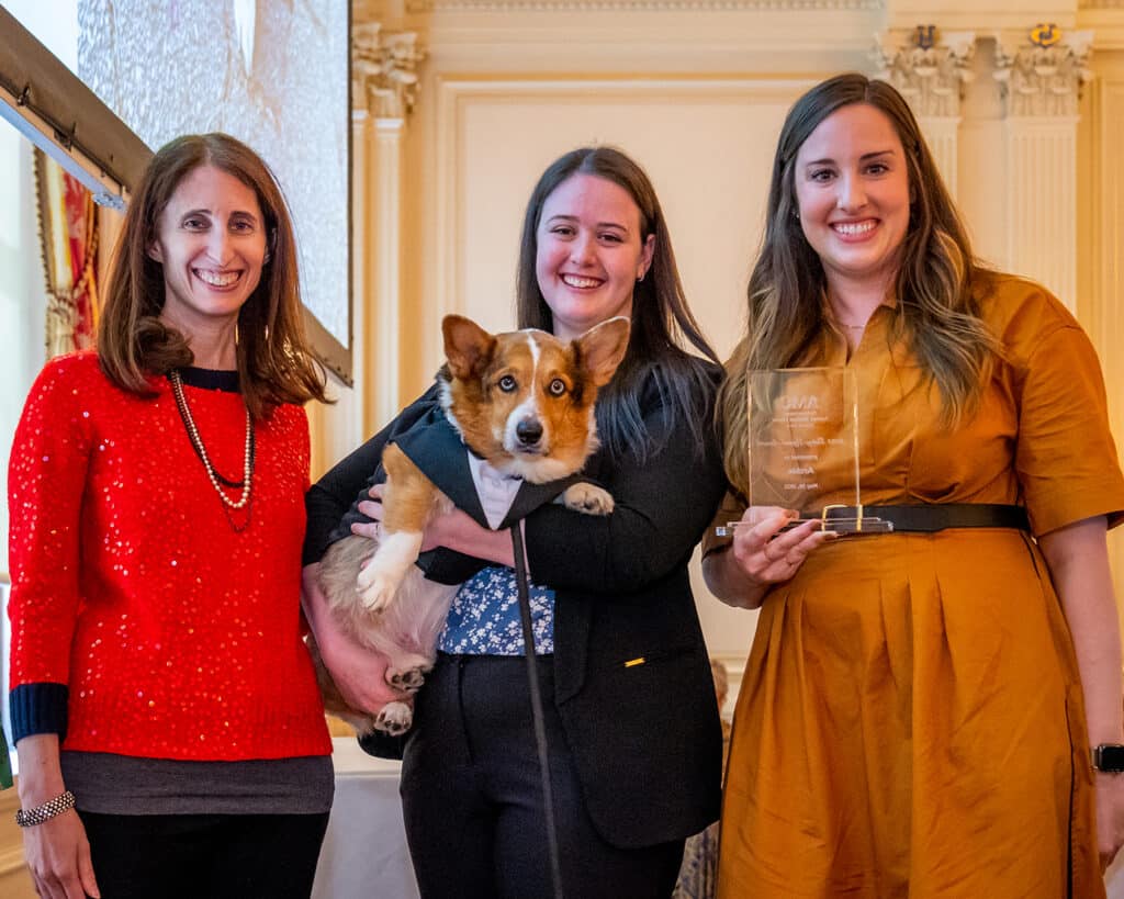 Dr. Elizabeth Appleman, Dr. Shana Coffey with Archie, and Owner Rachel Cowlishaw - Photo Cred Joy Glenn - JOY_1552