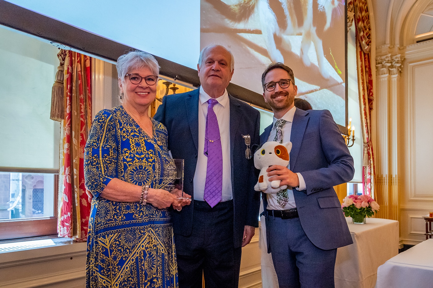 Louis and Joanne Nolemi, parents of Emmalein, and Dr. Jonathan Ferrari, Head of Surgical Oncology - Photo by Joy Glenn - JOY_1605