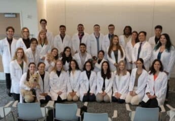 AMC interns in their white coats