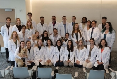 AMC interns in their white coats
